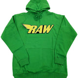 Men RAW Yellow Chenille Hoodie - Green - Rawyalty Clothing