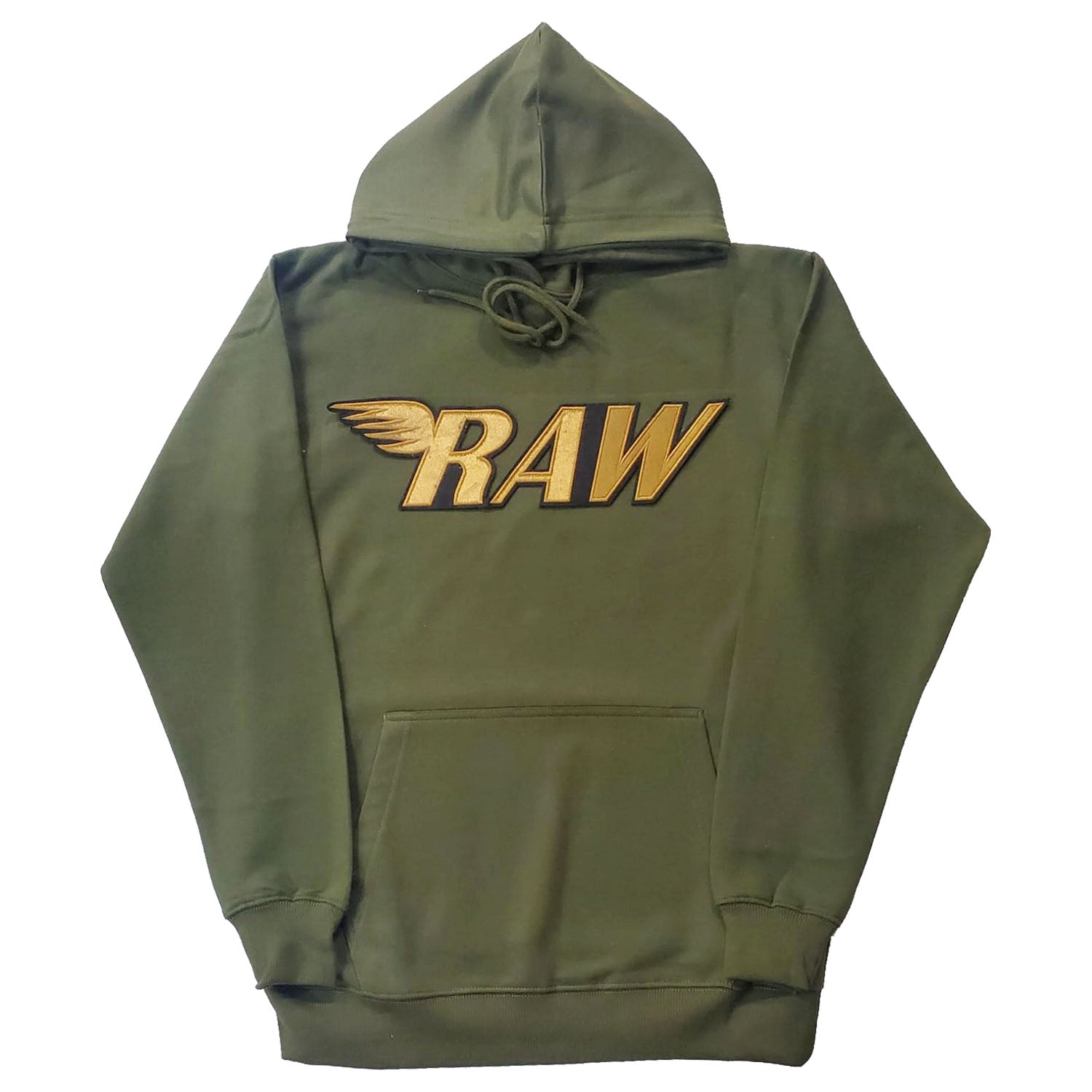Men RAW Wing Gold Velvet Hoodie - Rawyalty Clothing