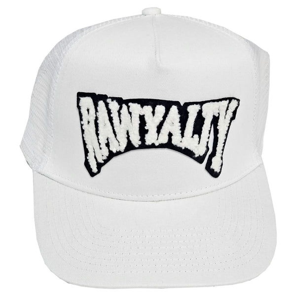 Men Rawyalty White Chenille Hat - Rawyalty Clothing