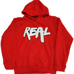 Men Real White Chenille Hoodie - Red - Rawyalty Clothing