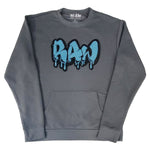 Men RAW Drip Aqua Bling Long Sleeve Shirts - Rawyalty Clothing