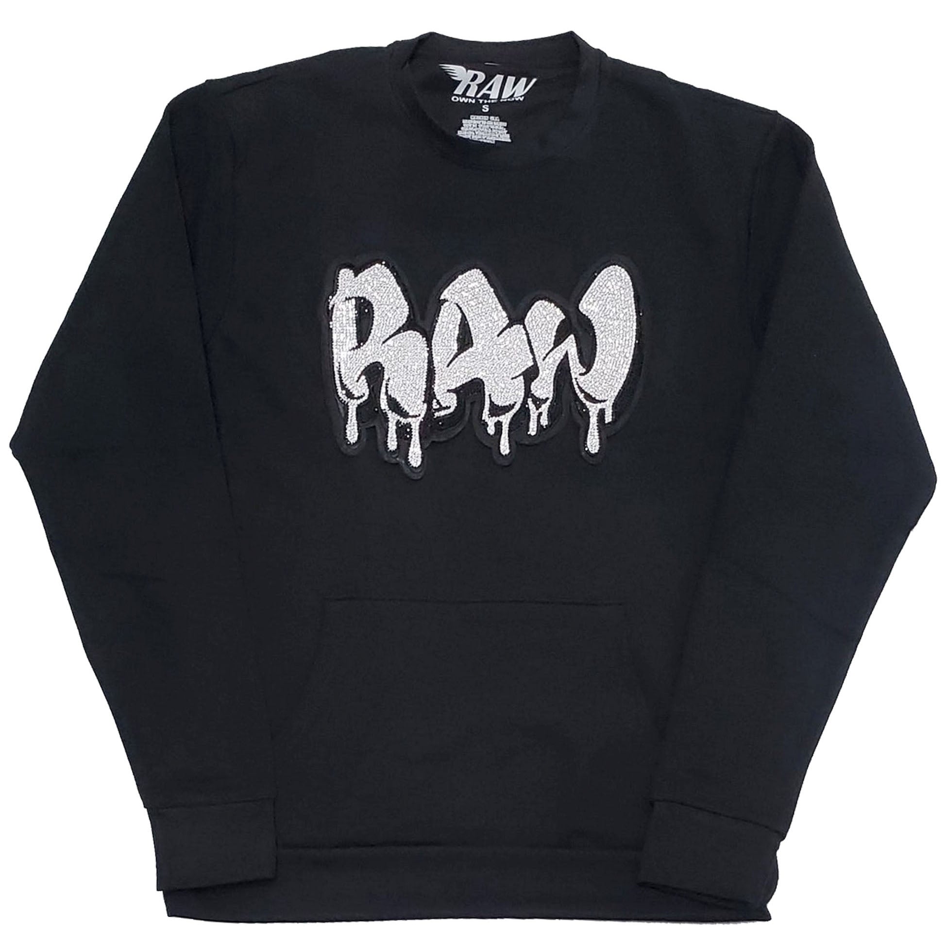 Men RAW Drip Silver Bling Long Sleeve Shirts - Rawyalty Clothing