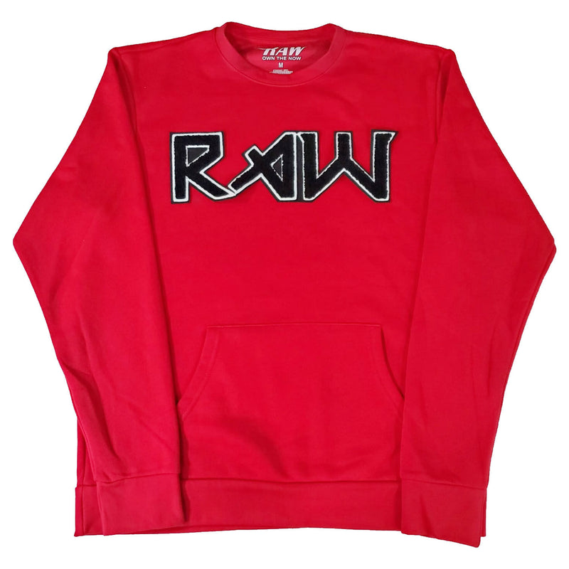 Men RAW Edition 1 Black Chenille Long Sleeve Shirts - Rawyalty Clothing