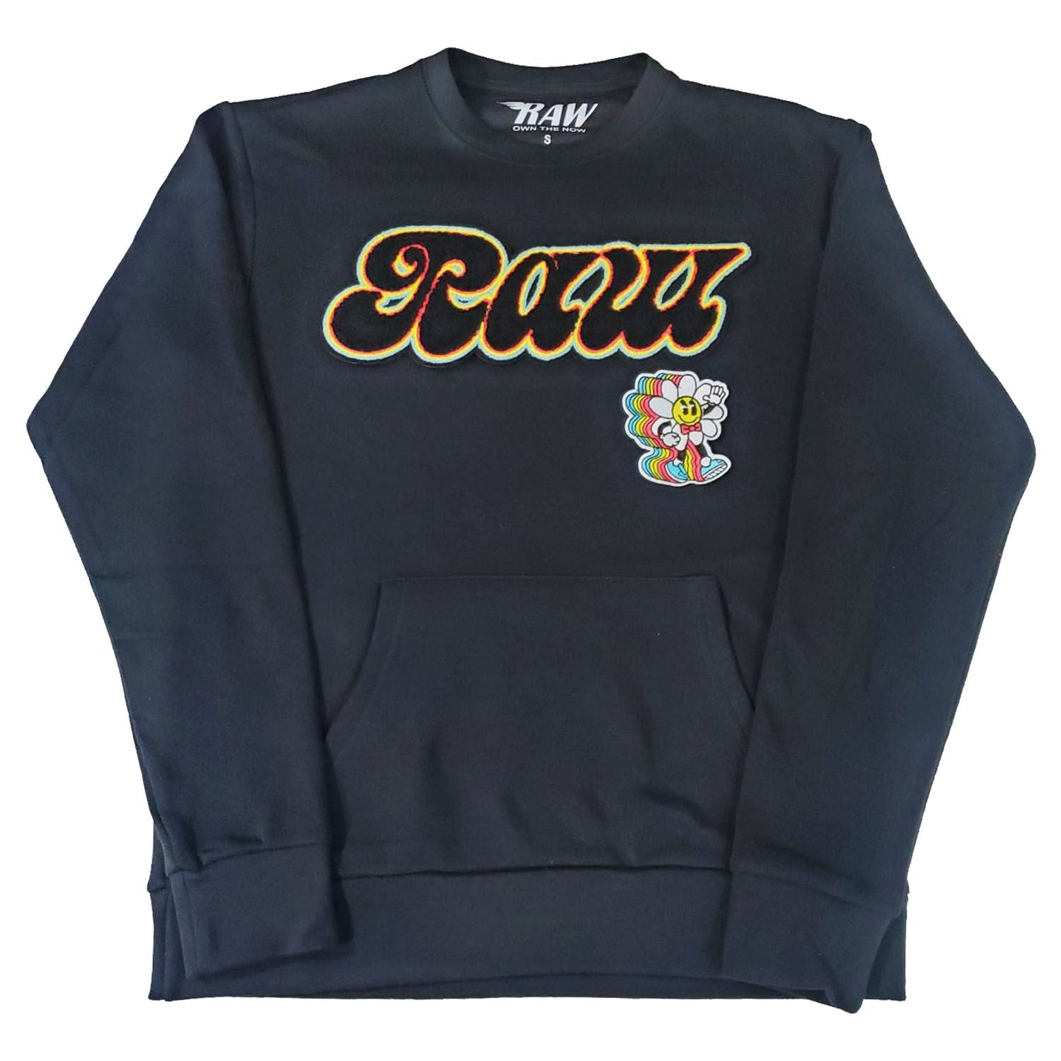 Men RAW Retro Flower Chenille Long Sleeve Shirts - Rawyalty Clothing