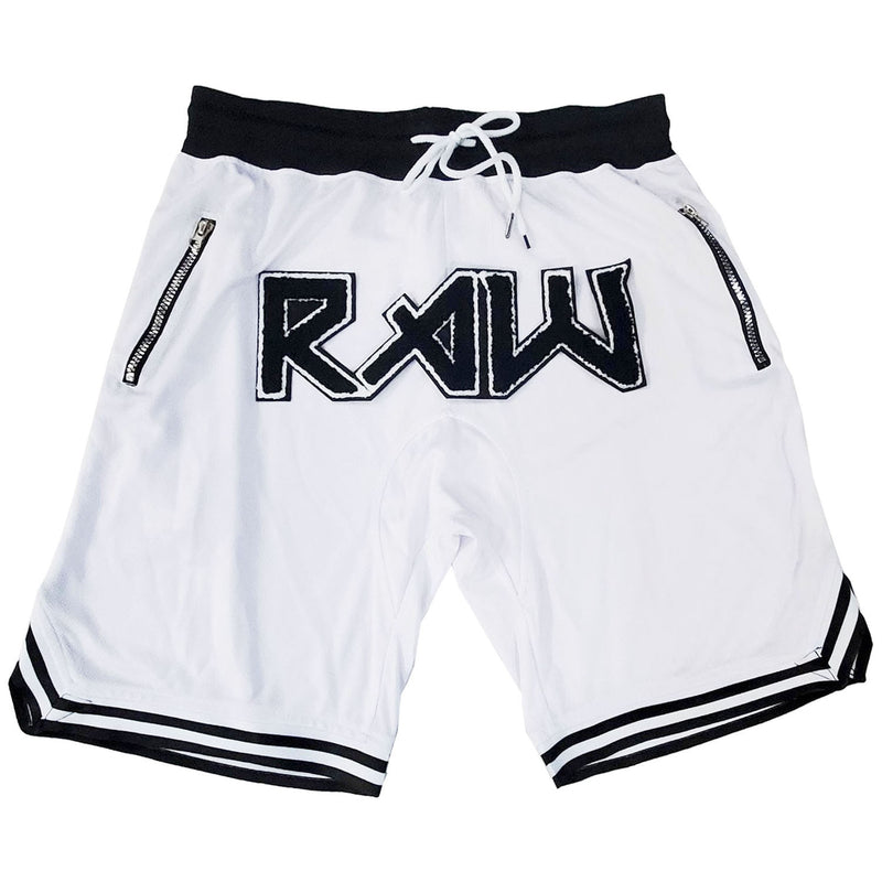 Men RAW Edition 1 Black Chenille Mesh Shorts - Rawyalty Clothing