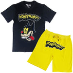 Men Cash Chenille Crew Neck T-Shirts and Cotton Shorts Set - Rawyalty Clothing