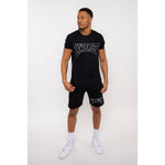 Men Rawyalty Black Chenille Crew Neck T-Shirts and Cotton Shorts Set - Rawyalty Clothing