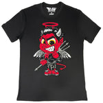 Men Baby Devil Chenille Crew Neck T-Shirt - Rawyalty Clothing