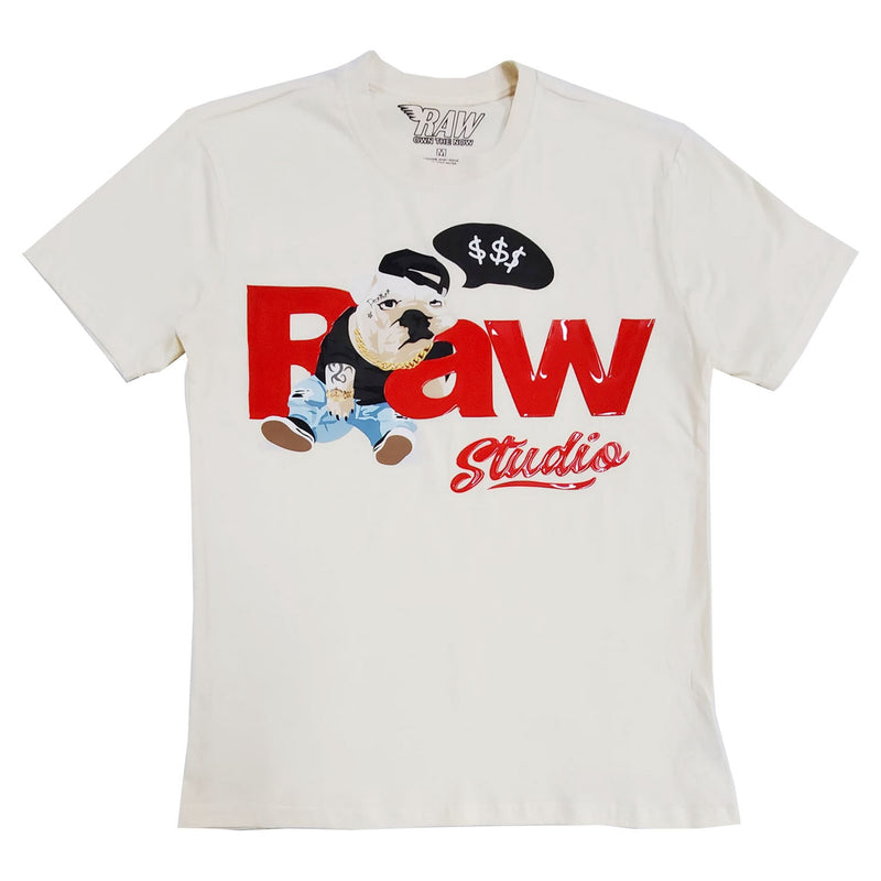 Men RAW Bulldog Silicone Crew Neck T-Shirts - Rawyalty Clothing