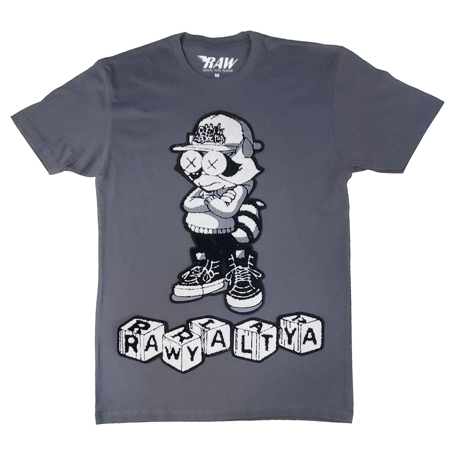 Men Cash Addicted Chenille Crew Neck T-Shirts - Rawyalty Clothing