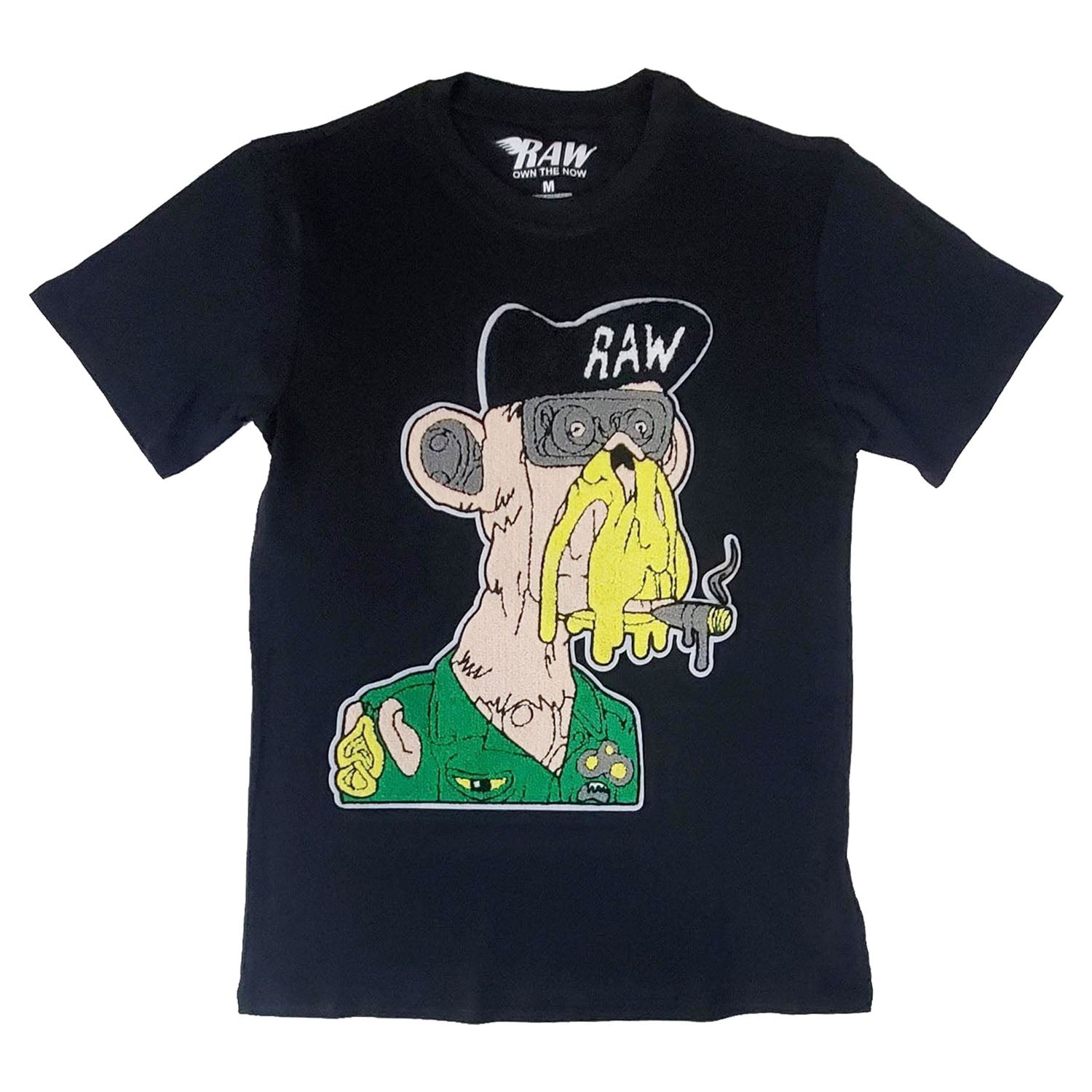Men Crypto Chenille Crew Neck T-Shirts - Rawyalty Clothing