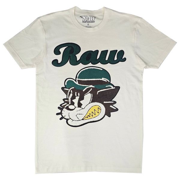 Men Dr. RAW Chenille Crew Neck T-Shirt - Rawyalty Clothing