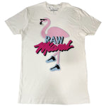 Men Flamingo Chenille Crew Neck T-Shirts - Rawyalty Clothing