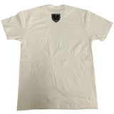 Men Lion Crown Hand Made Sequin Crew Neck - Cream - Rawyalty Clothing