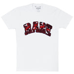 Men RARE Camo Red Chenille Crew Neck - White - Rawyalty Clothing