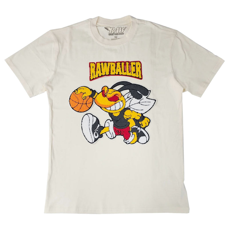 Men Rawballer Chenille Crew Neck T-Shirts - Rawyalty Clothing