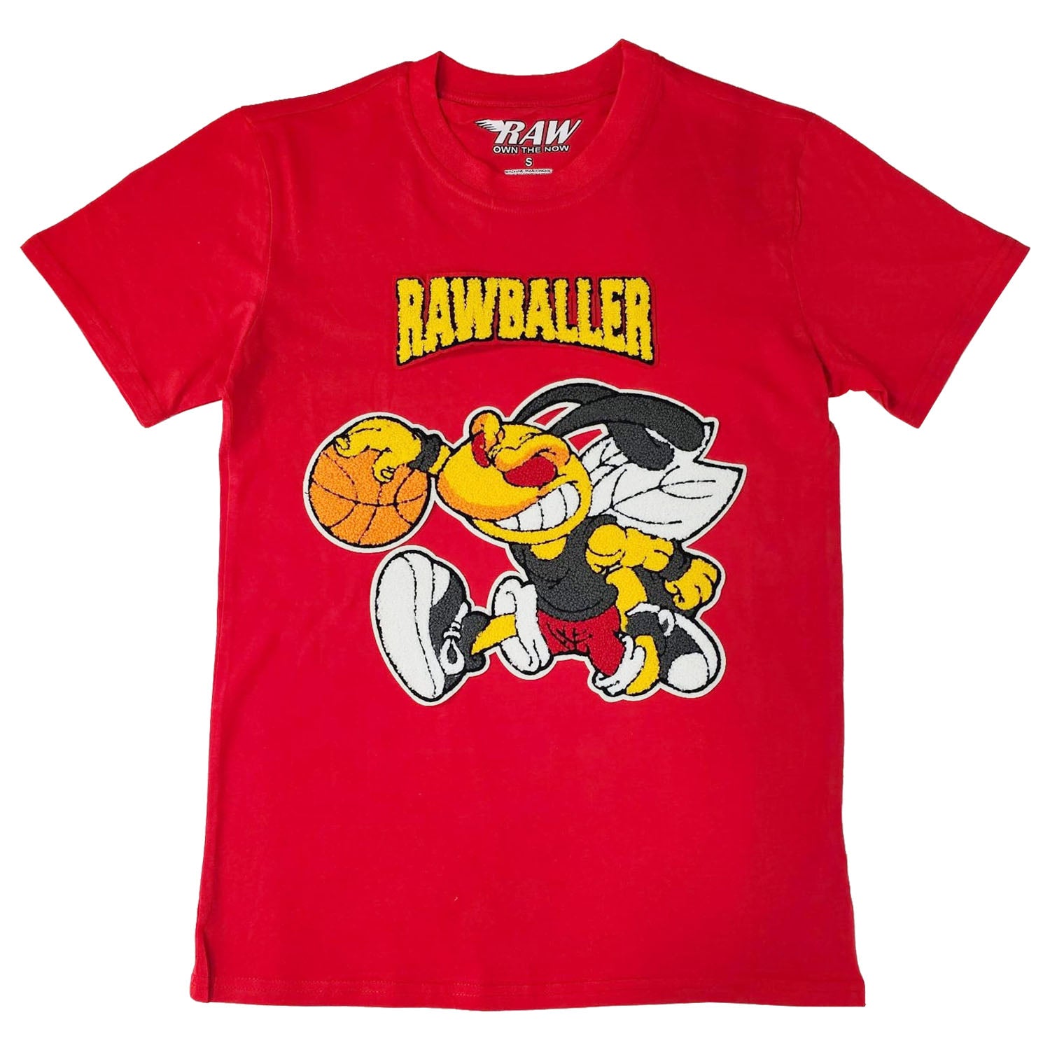 Men Rawballer Chenille Crew Neck T-Shirts - Rawyalty Clothing