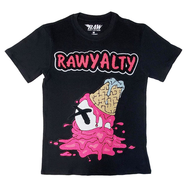 Men RAW Cone Chenille Crew Neck T-Shirts - Rawyalty Clothing