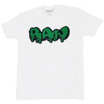 Men RAW Drip Green Chenille Crew Neck - White - Rawyalty Clothing