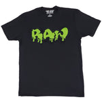 Men RAW Drip Lime Green Chenille Crew Neck - Black - Rawyalty Clothing