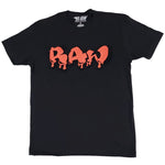 Men RAW Drip Tangerine Chenille Crew Neck - Black - Rawyalty Clothing