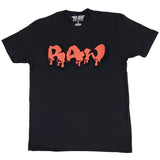 Men RAW Drip Tangerine Chenille Crew Neck - Black - Rawyalty Clothing