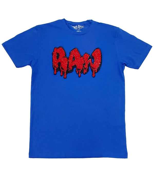 Men RAW Drip Red Bling Crew Neck - Rawyalty Clothing