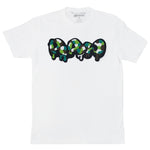 Men RAW Drip Camo Green Chenille Crew Neck - White - Rawyalty Clothing