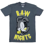 Men RAW Nights Yellow Chenille Crew Neck - Heavy Metal - Rawyalty Clothing