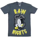 Men RAW Nights Yellow Chenille Crew Neck - Heavy Metal - Rawyalty Clothing