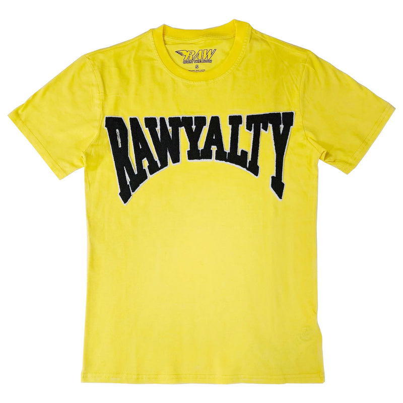 Men Rawyalty Black Chenille Crew Neck T-Shirts - Rawyalty Clothing