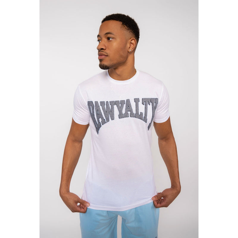 Men Rawyalty Grey Chenille Crew Neck T-Shirts - Rawyalty Clothing