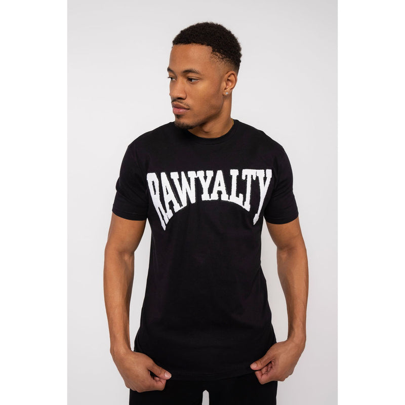 Men Rawyalty White Chenille Crew Neck T-Shirts - Rawyalty Clothing