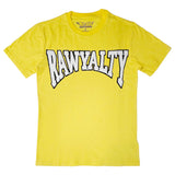 Men Rawyalty White Chenille Crew Neck T-Shirts - Rawyalty Clothing