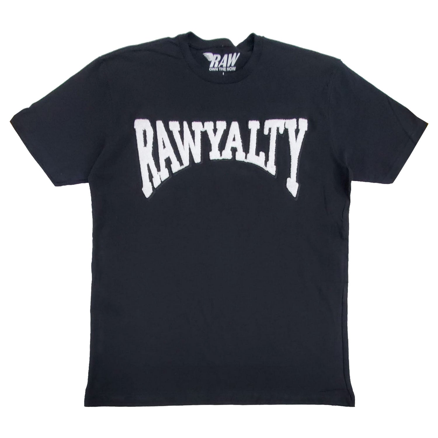 Men Rawyalty White Chenille Crew Neck T-Shirts - Rawyalty Clothing