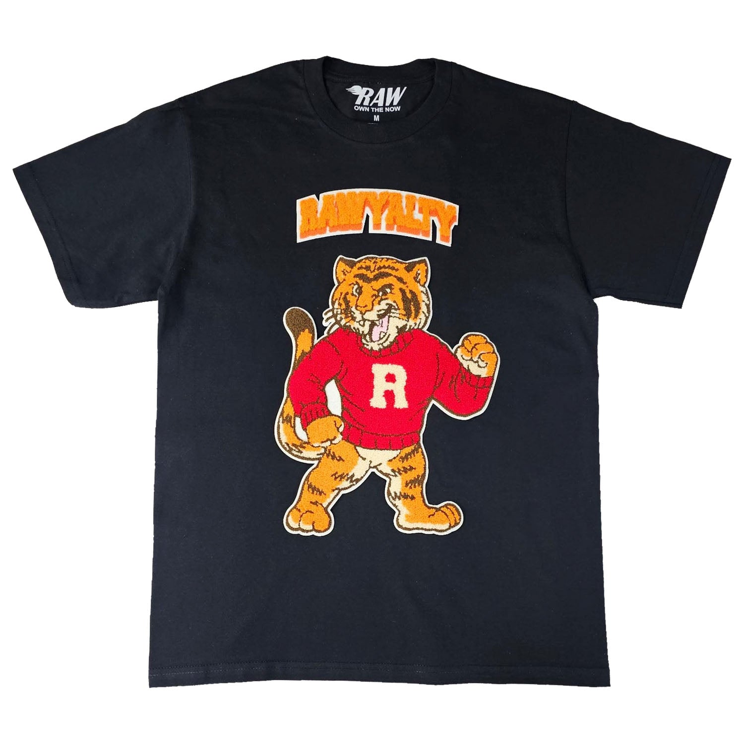 Men Rawyalty Tiger Chenille Crew Neck T-Shirts - Rawyalty Clothing