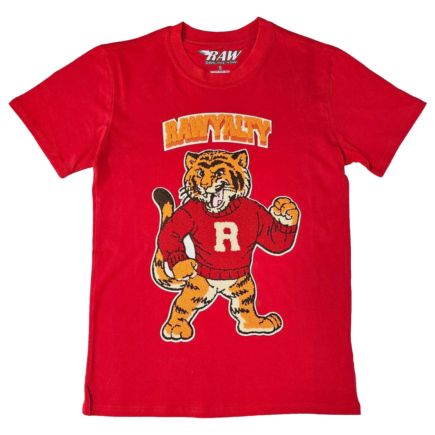 Men Rawyalty Tiger Chenille Crew Neck T-Shirts - Rawyalty Clothing