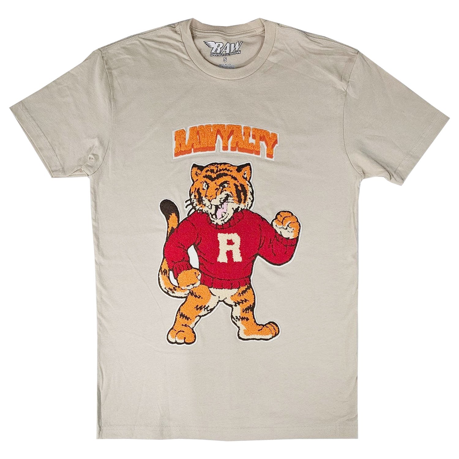 Men Rawyalty Tiger Chenille Crew Neck T-Shirts - Rawyalty Clothing