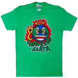 Men Save The Earth Chenille Crew Neck T-Shirts - Green - Rawyalty Clothing