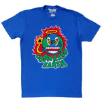 Men Save The Earth Chenille Crew Neck T-Shirts - Royal - Rawyalty Clothing