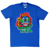 Men Save The Earth Chenille Crew Neck T-Shirts - Royal - Rawyalty Clothing