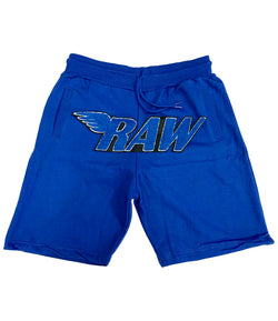 RAW Royal Chenille Cotton Shorts - Royal - Rawyalty Clothing