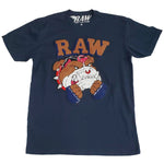 Men Bulldog Chenille Crew Neck - Navy - Rawyalty Clothing