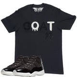 Men GOAT Black/White Chenille Crew Neck - Black - Rawyalty Clothing