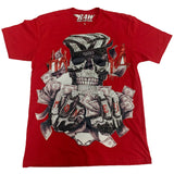 Men HATA Skull Sequin Hand Made Crew Neck - Rawyalty Clothing
