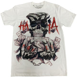 Men HATA Skull Sequin Hand Made Crew Neck - Rawyalty Clothing