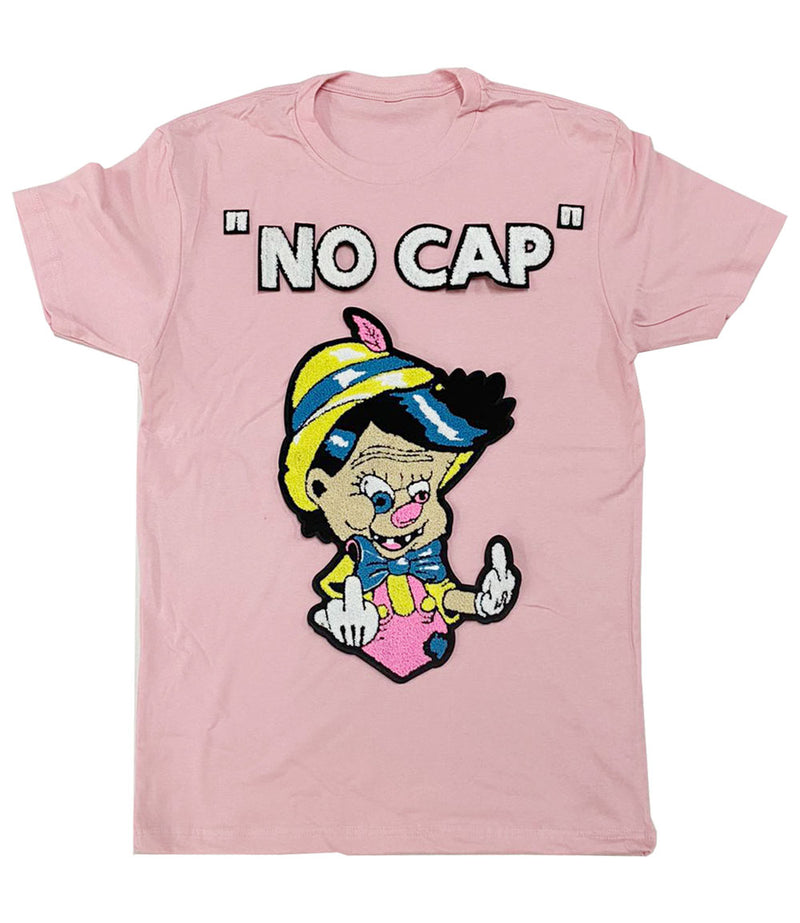 Men No More Lies NO CAP Chenille Crew Neck - Pink - Rawyalty Clothing