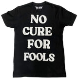 Men No Cure For Fools Chenille Crew Neck - Black - Rawyalty Clothing