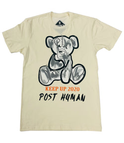 Post Human Teddy Print Crew Neck - Cream - Rawyalty Clothing