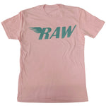 RAW Teal Flocking Crew Neck - Rawyalty Clothing